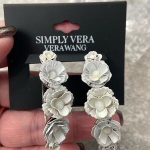 Simply Vera Vera Wang White Floral Earrings